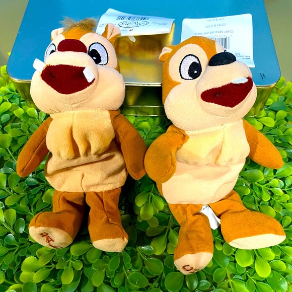 DISNEY EXCLUSIVE NWT VTG 90s CHIP & DALE COLLECTIBLE RETIRED BEAN BAG PLUSH PAIR - Picture 3 of 13